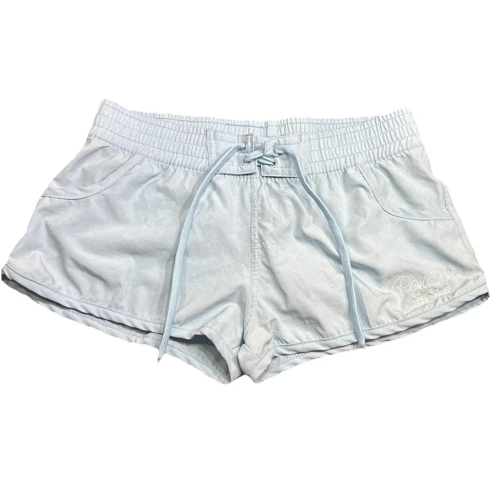 Ron Jon Surf Shop Women's M Board Shorts Elastic Waist Drawstring Swim Bottoms